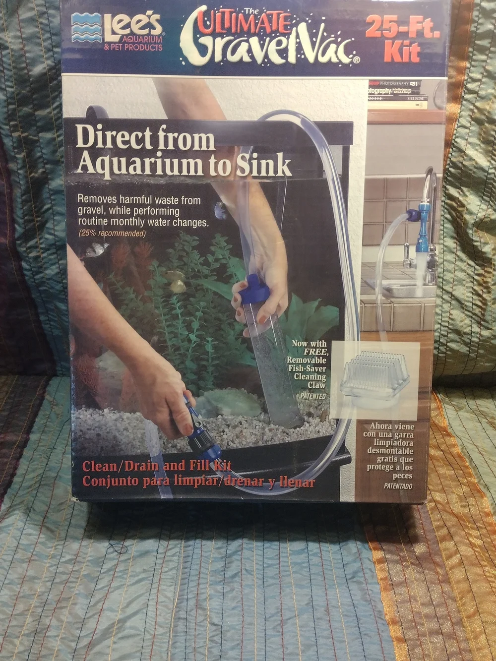 Lee's The Ultimate GravelVac 25-Ft. Aquarium Gravel Vacuum Kit - Blue/Clear